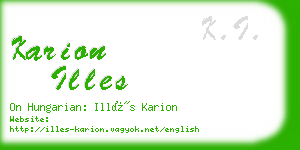 karion illes business card
